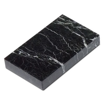 Large Black Zebra Marble Rectangle Base