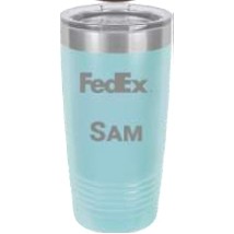 20 Oz. Polar Camel Light Blue Ring Neck Vacuum Insulated Tumbler w/Clear Lid