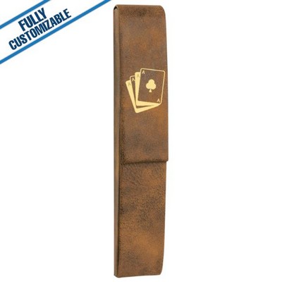 Rustic Gold Leatherette - Single Pen Case