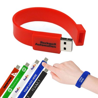 Silicone USB Flash Drive Wristband Bracelet