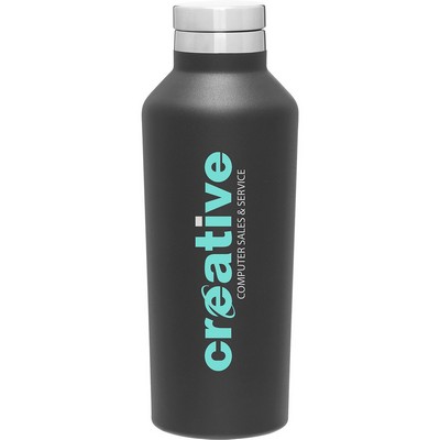 16.9 oz h2go Manhattan Water Bottle (Matte Black)