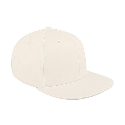 Solid Eyelets Brushed Snapback Flat Brim Hat