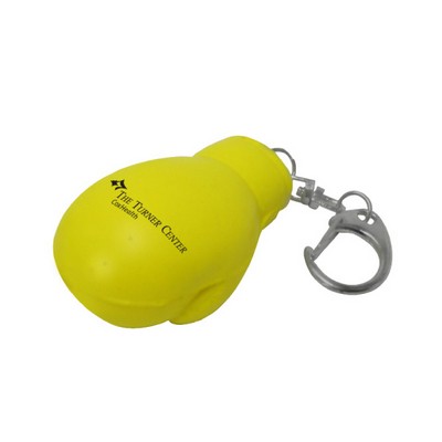 3"x2"x2" Black Promotional Boxing Glove Keychain