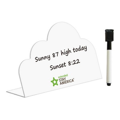 Dry Erase Write On Wipe Off Cloud Sign