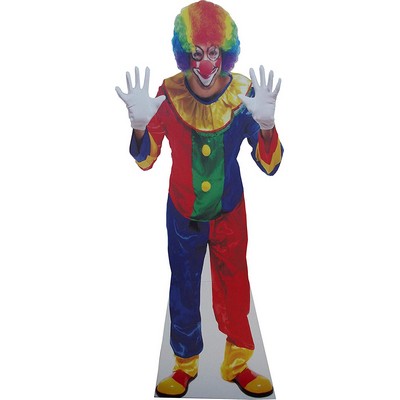 Rainbow Clown Cardboard Cutout Stand Up| Standee Picture Poster Photo Print Approx 6' Tall