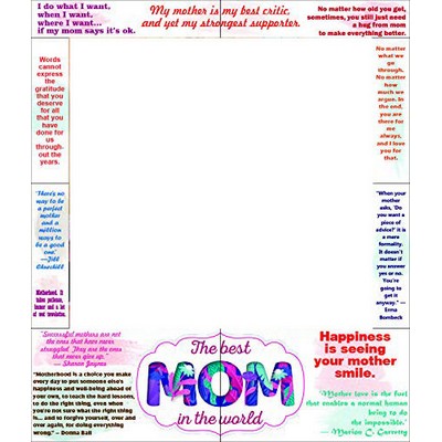 Mother's Day Themed Party Photo Frame Prop, 35 X 30"
