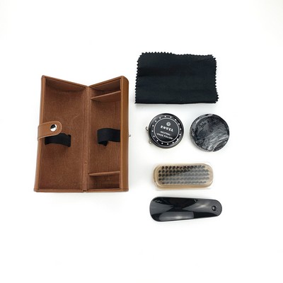 Shoe Shine Kit Into PU Tube Box