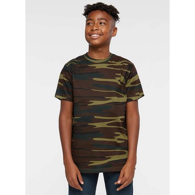 Code Five® Youth Camouflage Crew Neck Short Sleeve Fine Jersey T-Shirt