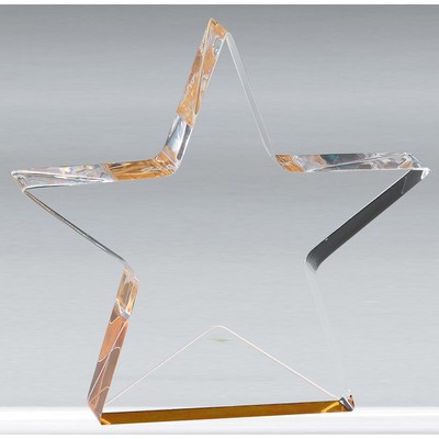 Exclusive Gold Star Acrylic Award, Small (5" x 5" x 1")