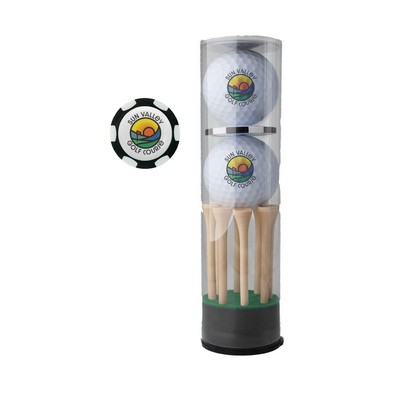 Wilson 2 Ball Domed Poker Chip Tube with Tees