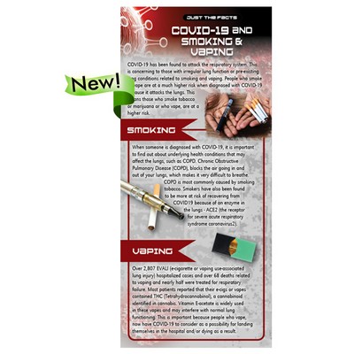 Just The Facts Rack Card: Covid-19 And Smoking & Vaping Brochure