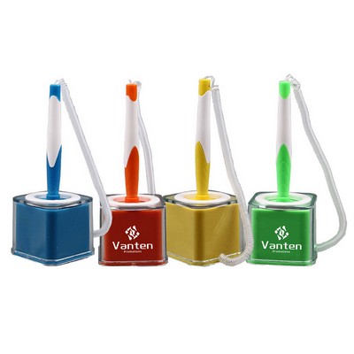 Ballpoint Pen w/Cube Base