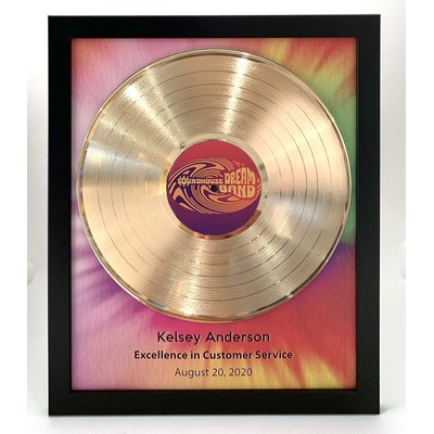 Gold Framed 12" Record - Custom Backer - 15 x 18