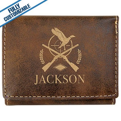 Rustic Gold Leatherette - 3X4" Trifold Wallet