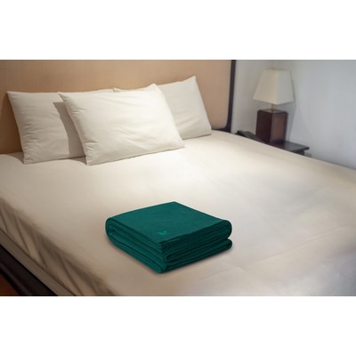 Jade Green 100% Polyester Queen Fleece Blanket