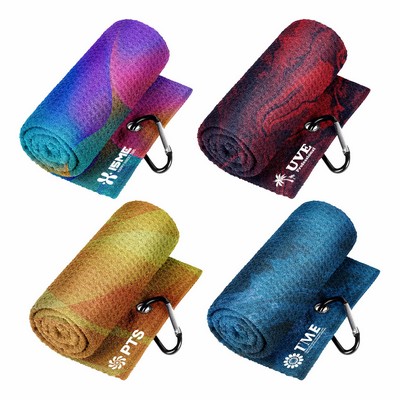 Tri-Fold Microfiber Golf Towel