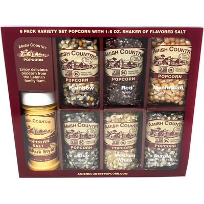 Amish Country Popcorn Six Pack Popcorn Variety Set