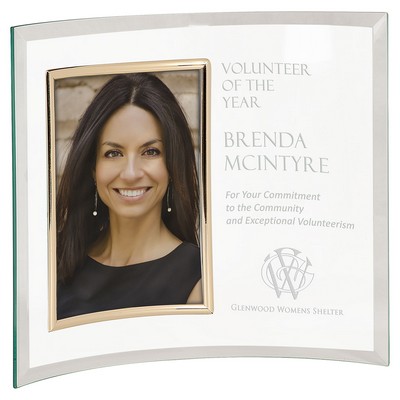 Jade Glass Crescent with Picture Frame