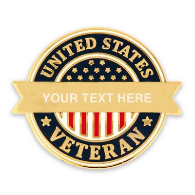 United States Veteran Engravable Pin