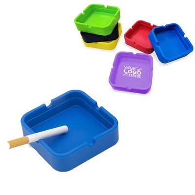 Square Silicone Ashtray (3.15" x 0.9")
