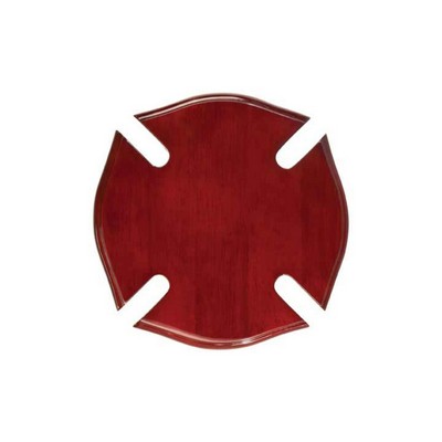 Rosewood Piano Finish Maltese Cross Plaque