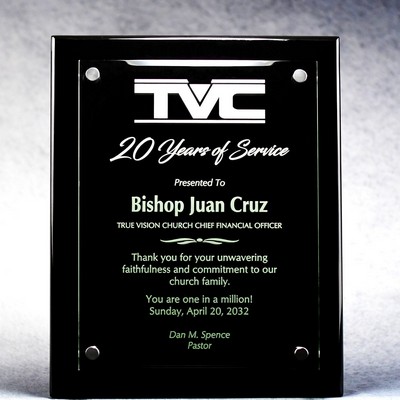 Canterbury Plaque With Stand-Out Ebony - 9"x12"