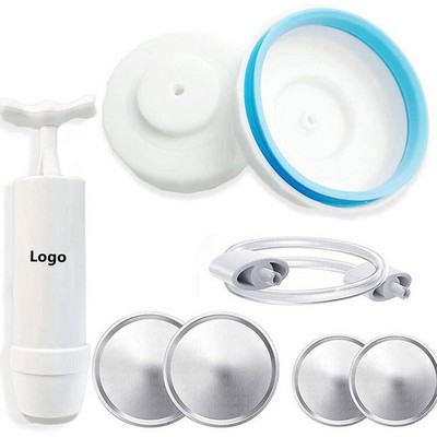 Mason Jar Vacuum Sealer, Manual Portable Jar Sealer with Accessory Hose for Wide and Regular Mouth