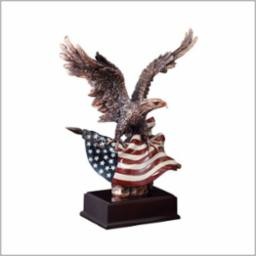 10" Vigilance Eagle w/Flag Award