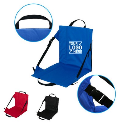 Lightweight Folding Stadium Chair with Handle and Pocket