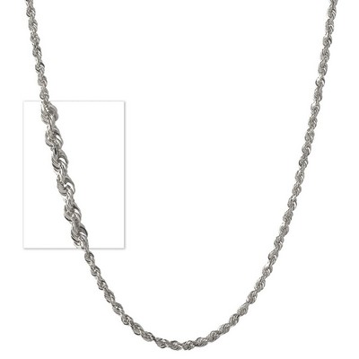 Jilco Inc. Sterling Silver Rope Chain Necklace