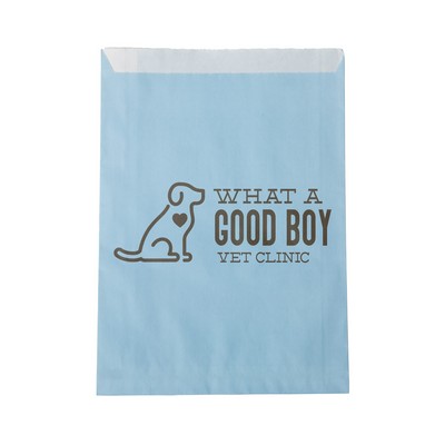 One-color Colored Paper Bag Blue (7.5"W x 10"H)