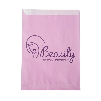 One-color Colored Paper Bag Pink (7.5"W x 10"H)