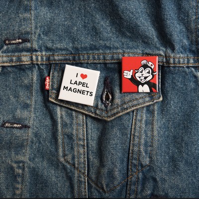 1.5" Square Lapel Magnets - All Finishes
