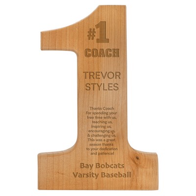 8 1/4" x 12 1/2" Alder #1 Plaque