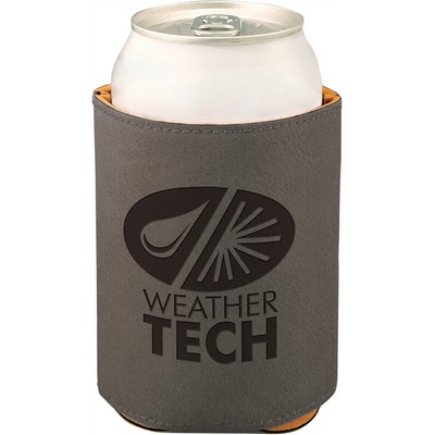 3 3/4" Gray Leatherette Beverage Holder