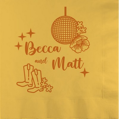 School Bus Yellow 3-Ply Luncheon Napkins - Custom Digital Print