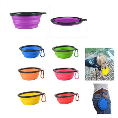 Silicone Foldable Pet Bowl with Hook Large Small Size