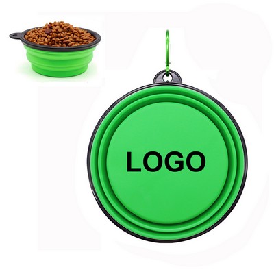 Large Foldable Pet Bowl made of Silicone with Carabiners