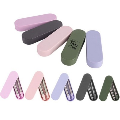 Reuseable Telescopic Stainless Steel Straw w/Case