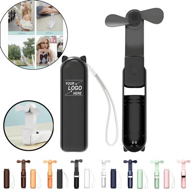Portable Handheld Fan with Built-in Power Bank
