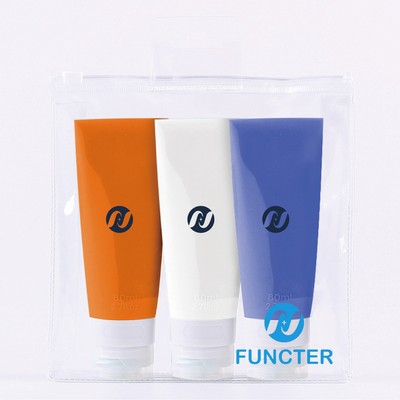 2.7OZ Travel Bottles for Toiletries Set (3 Pcs Set / 80 ML Each)