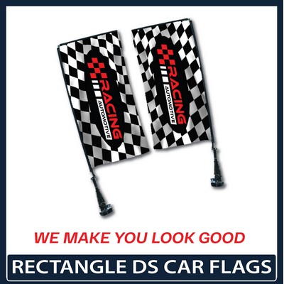 Double Sided Premium Rectangle Car Flag