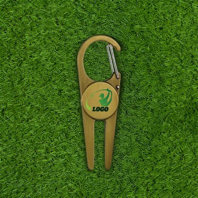 Golf Divot Tool With Clip Hook