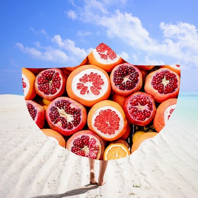 59 x 51" Custom Beach Poncho Towel Swimming Towel#9