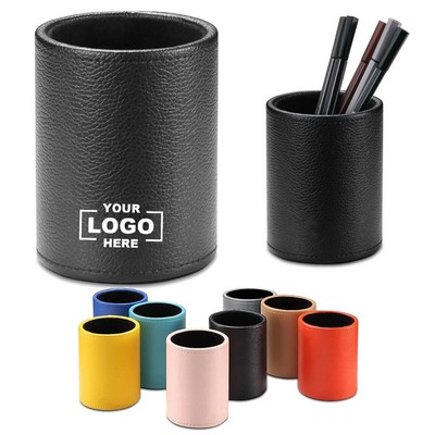 PU Leather Pen Holder For Desk