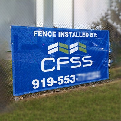 3 x 6.5' Polyester Mesh Banner Mesh Fabric Sign for Sports Event Music Festival
