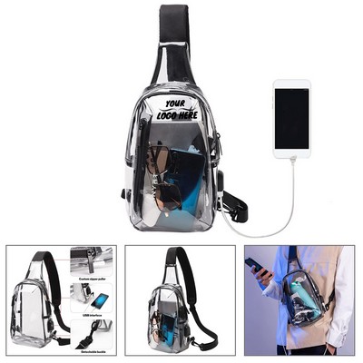Clear Waterproof PVC Shoulder Bag