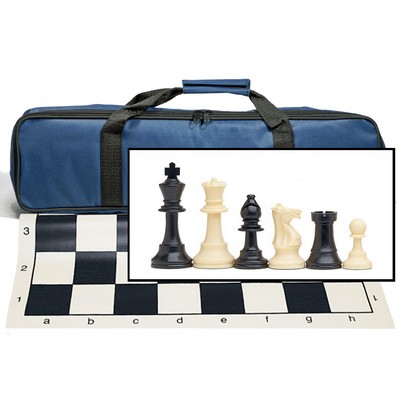 Travel Tournament Chess Set, 20" Board, Chess Bag, 3.75" King
