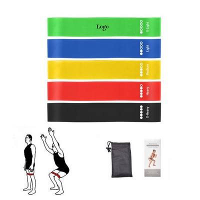 5" 1 Exercise Loop Latex Elastic Resistance Band Set