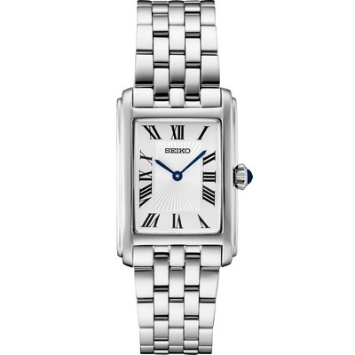 Seiko Essentials Stainless Steel Quartz Watch w/White Dial